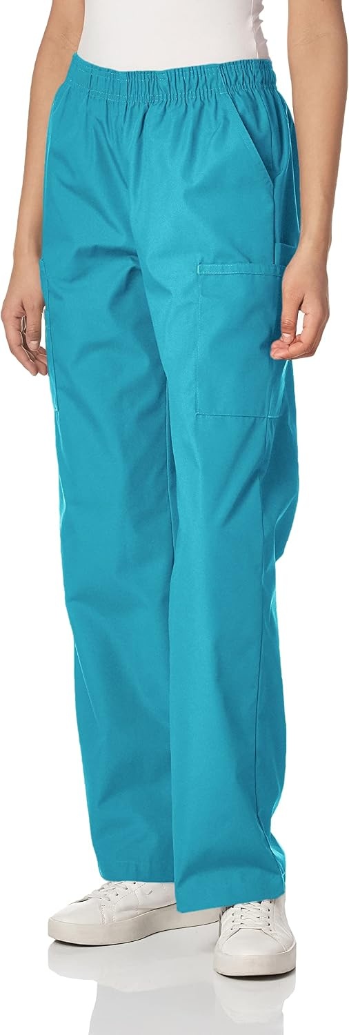WINK Origins Quebec -Women’s Full Elastic Cargo Scrub Pant(Real Teal)