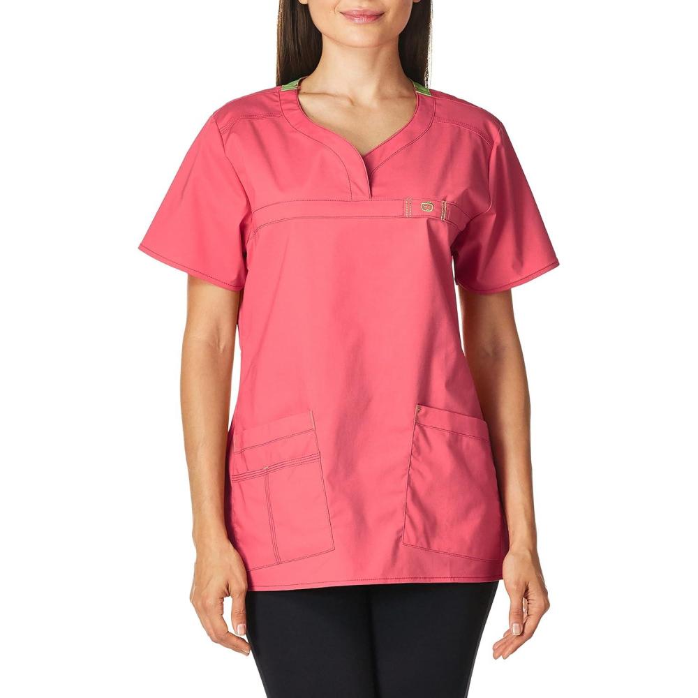 WonderWink Womens Wonderflex Patience Women’s Scrub Top(Papaya)