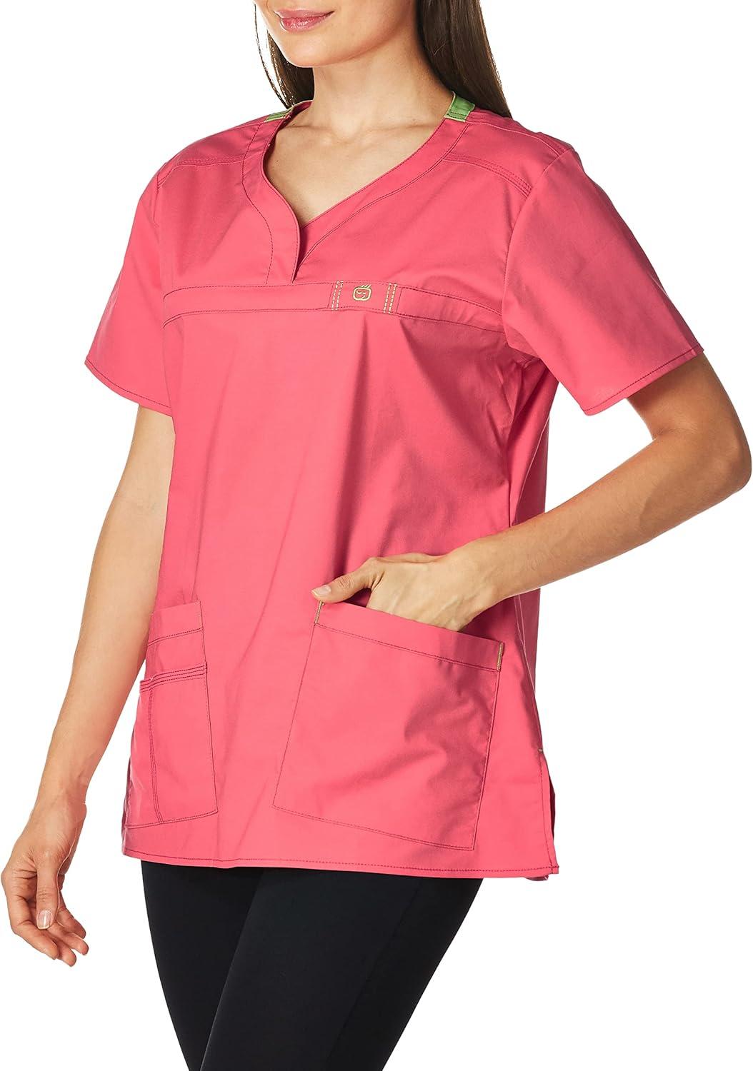 WonderWink Womens Wonderflex Patience Women’s Scrub Top(Papaya)