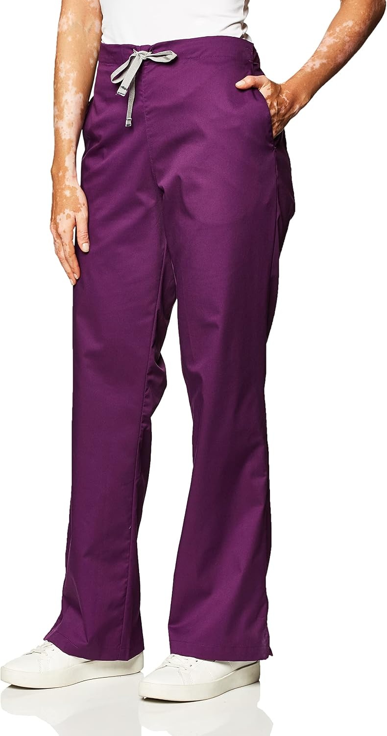 Wink Boundless Women’s Flare Leg Scrub Pant(Eggplant)
