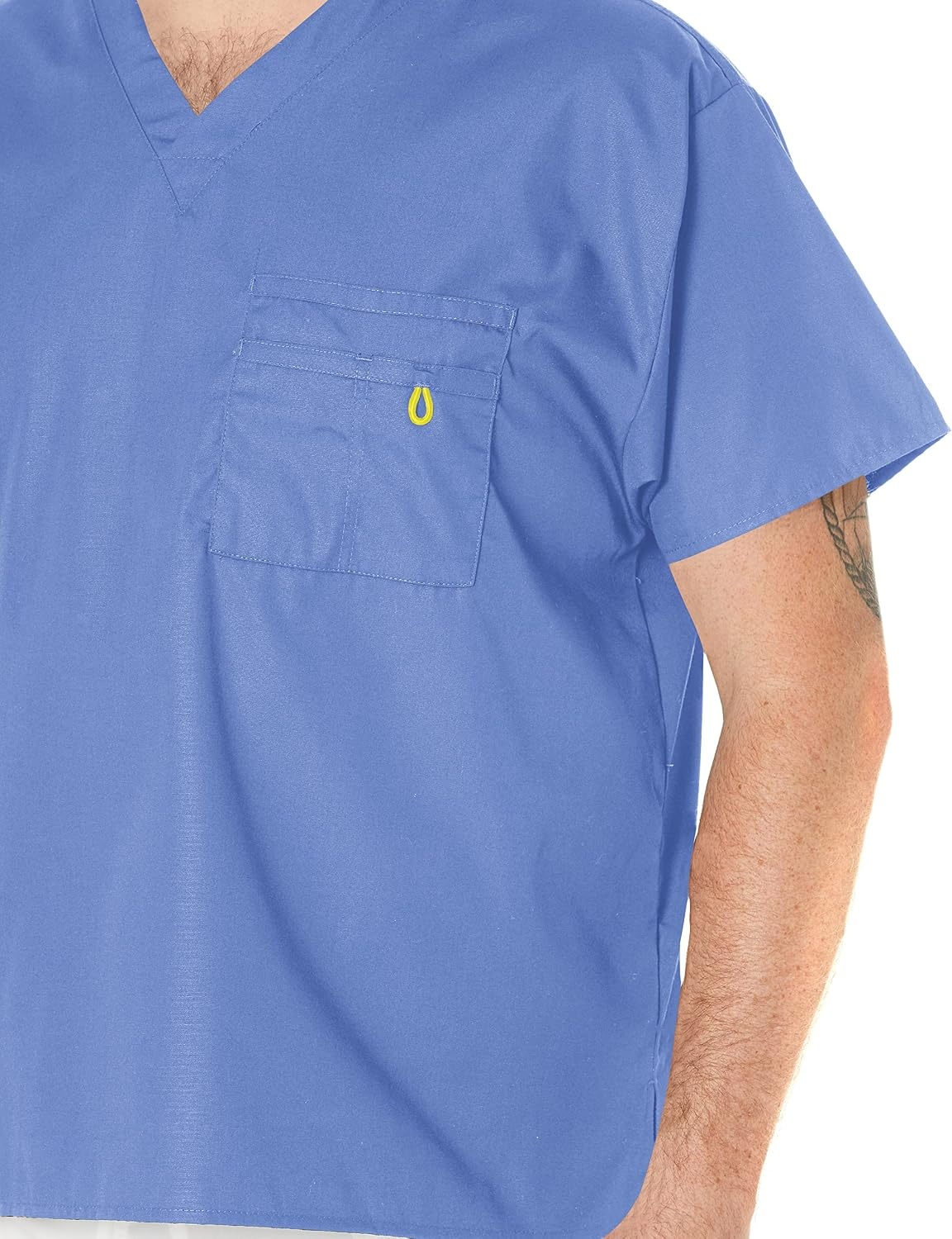 WonderWink mens Big the Alpha Unisex V-neck Top medical scrubs shirts, Ciel Blue, XX-Large US