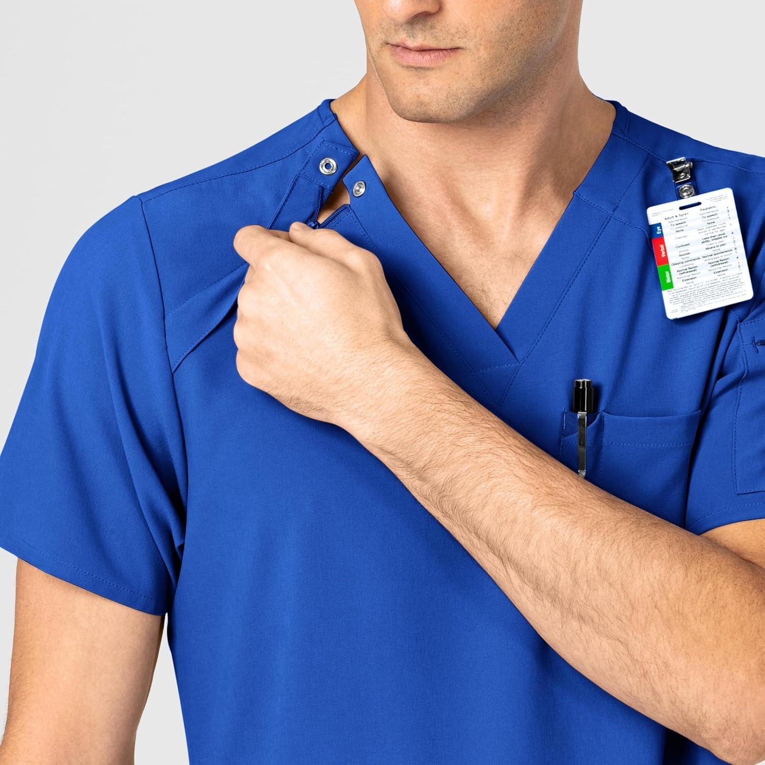 WINK Mens Scrub Top(Royal)
