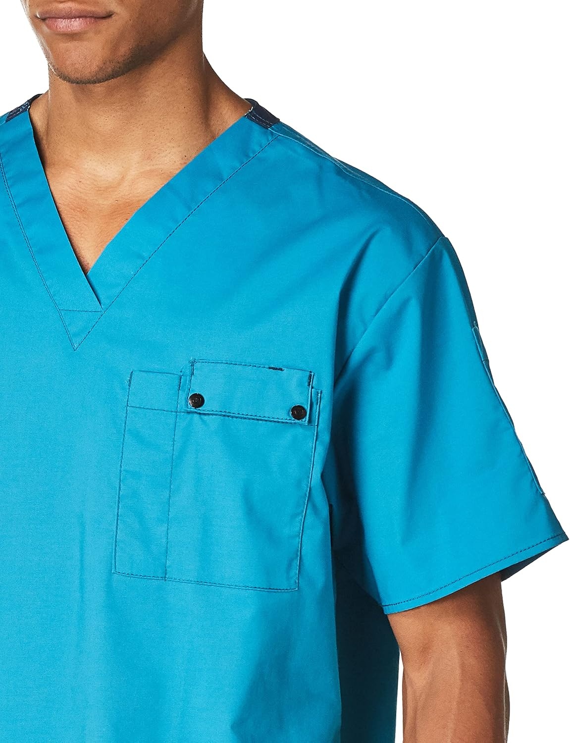 WonderWink Men’s Wonderflex Honor Scrub Top(Real Teal)