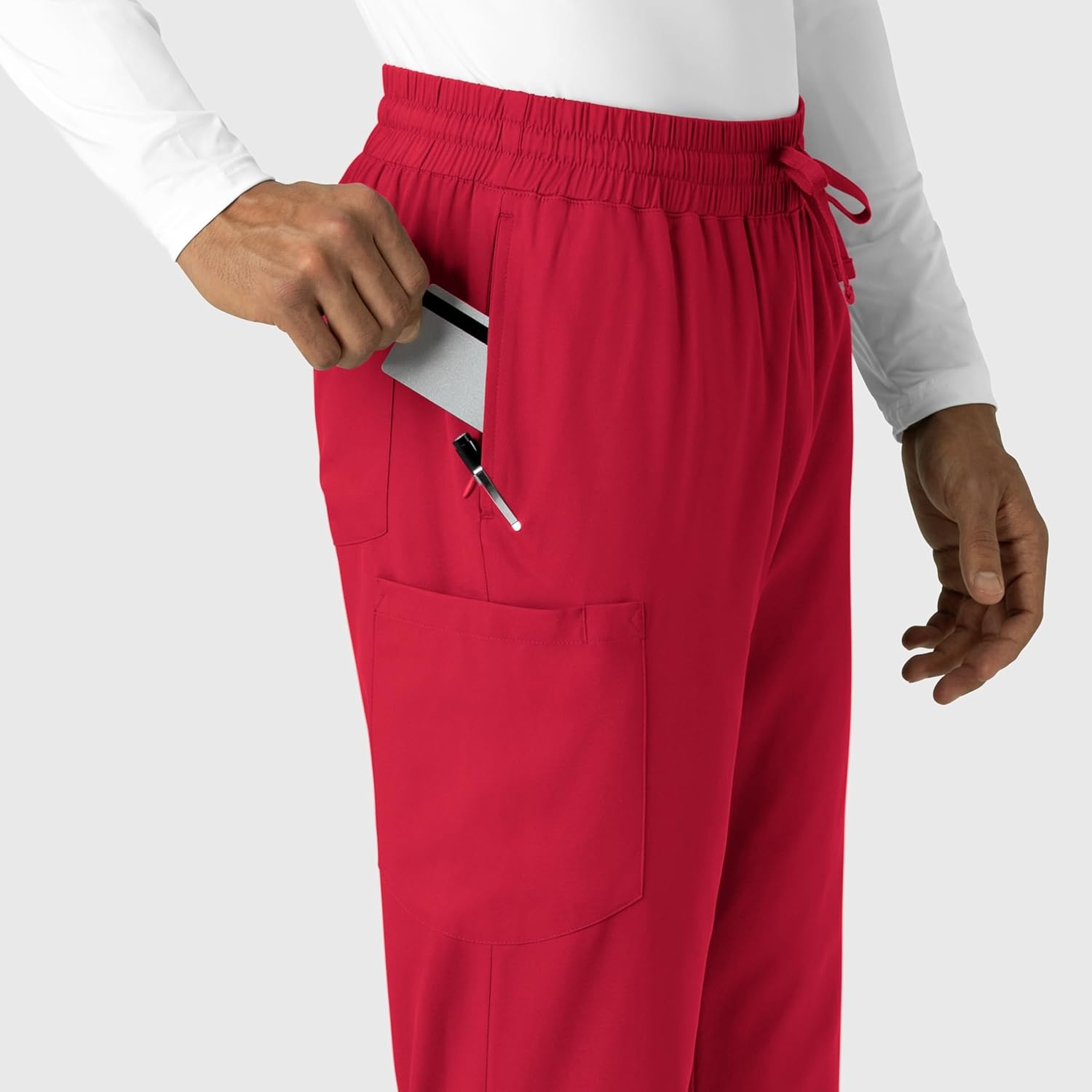 Wink Boundless Men’s Straight Leg Scrub Pant(Red)