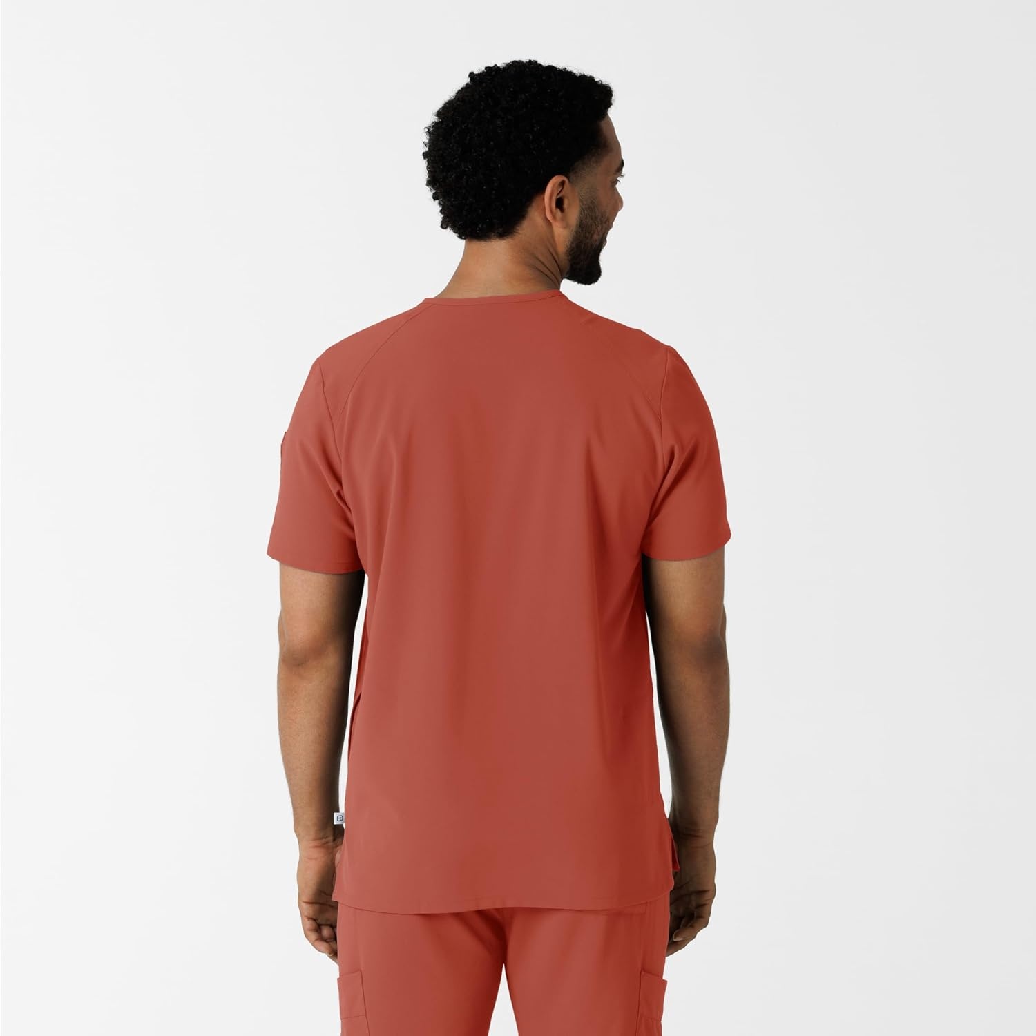 Wink Renew Men’s V-Neck 5 Pocket Scrub Top(Mineral Red)