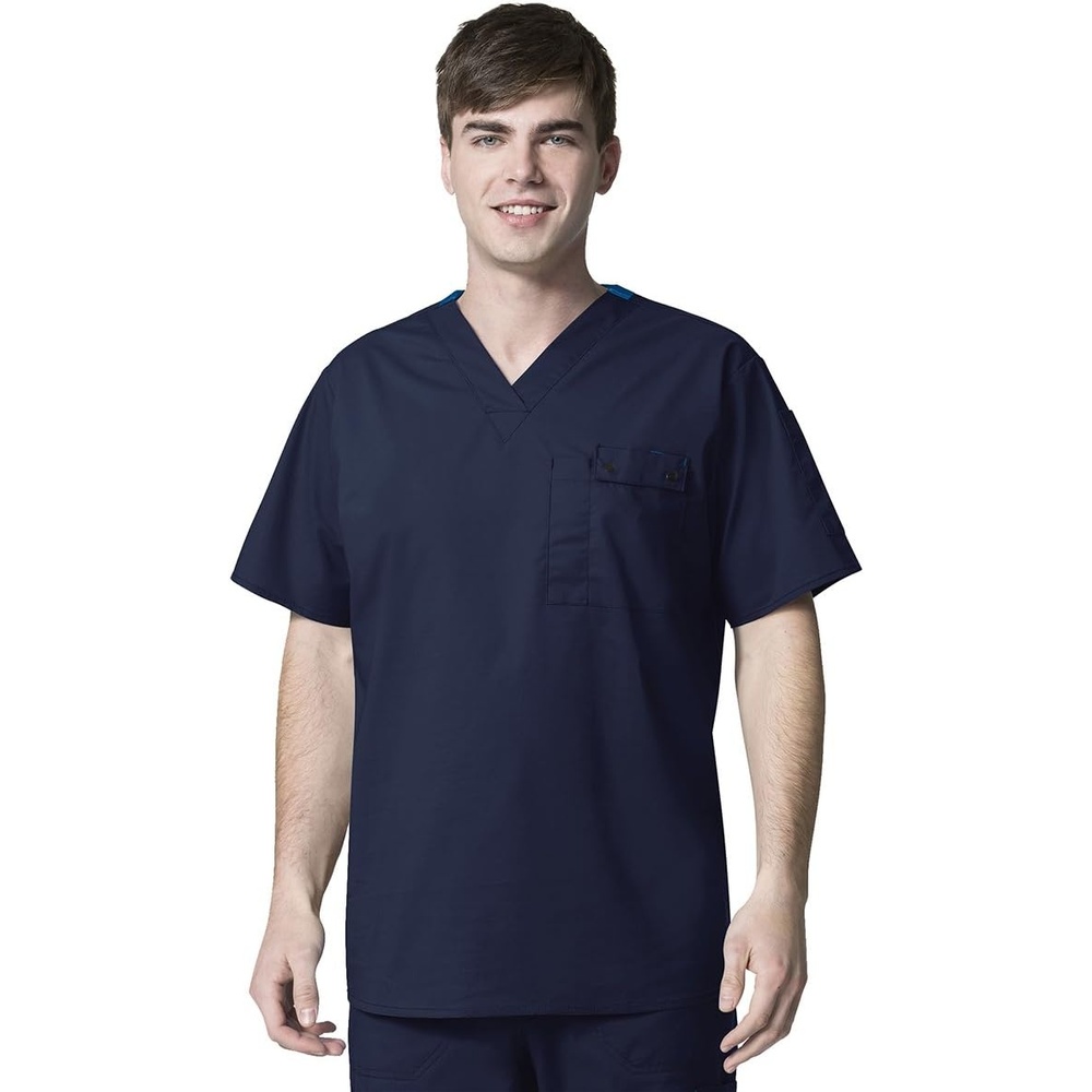WonderWink Men’s Wonderflex Honor Scrub Top(Navy)