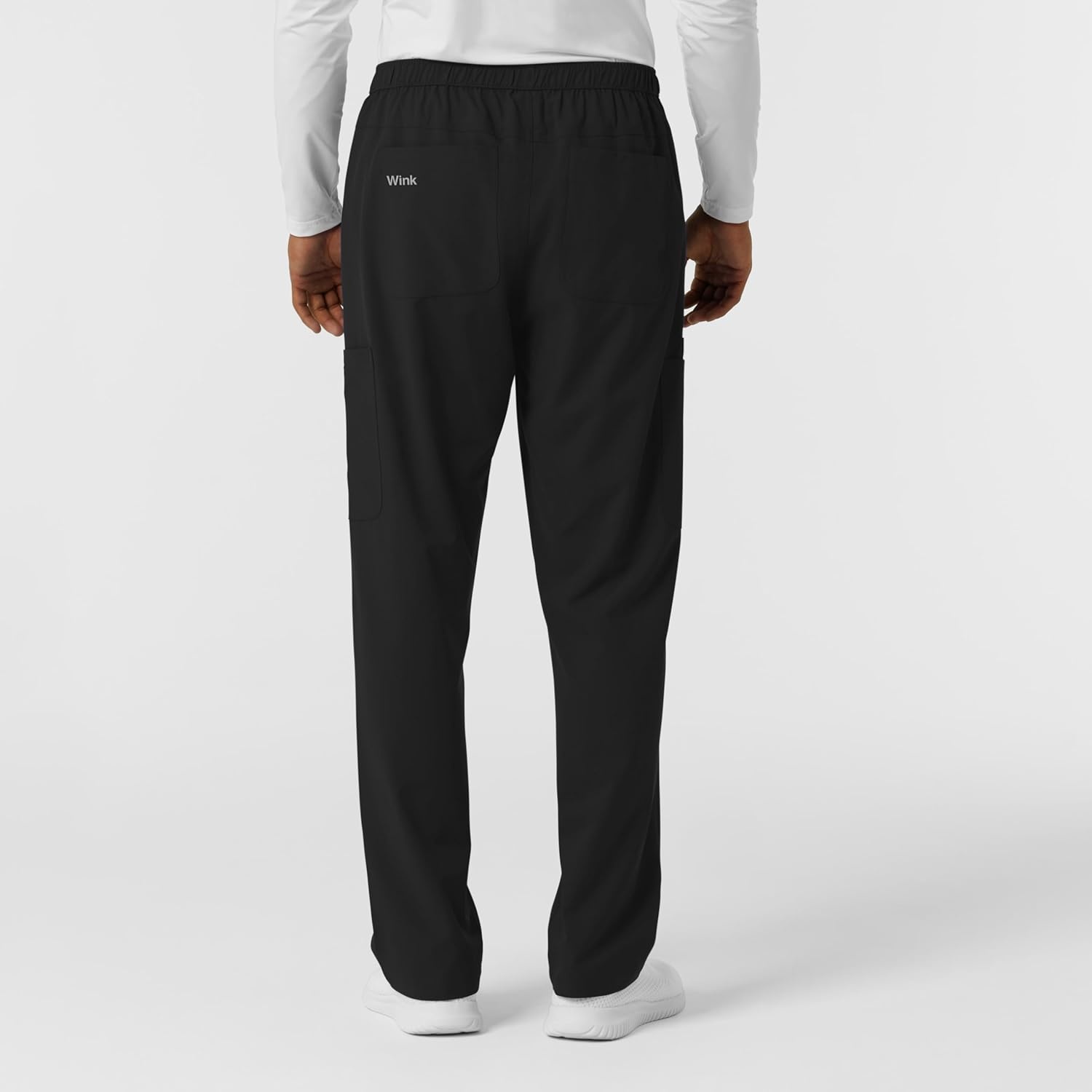 Wink Nurtur Men’s Straight Leg Cargo Scrub Pant(Black)