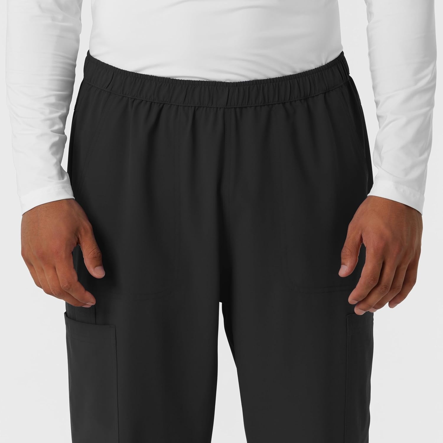 Wink Nurtur Men’s Straight Leg Cargo Scrub Pant(Black)