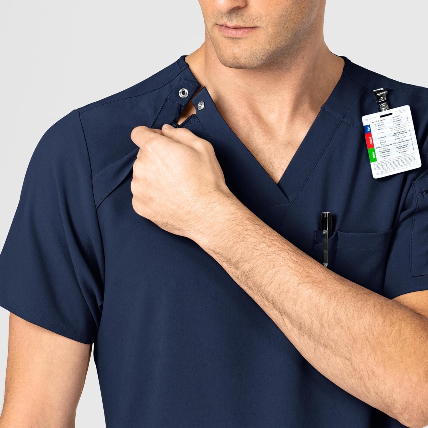 WINK Mens Scrub Top(Navy)