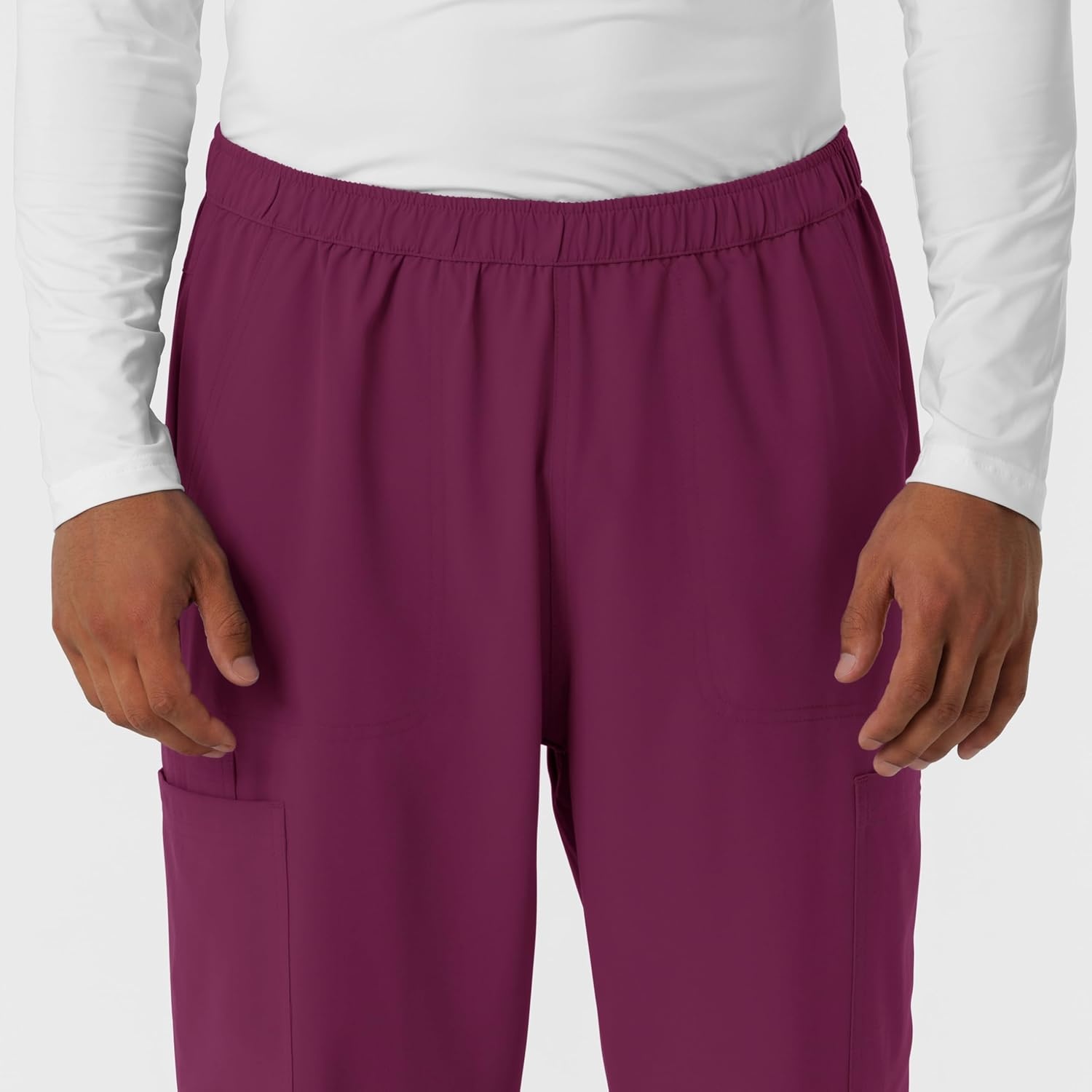 Wink Nurtur Men’s Straight Leg Cargo Scrub Pant(Wine)