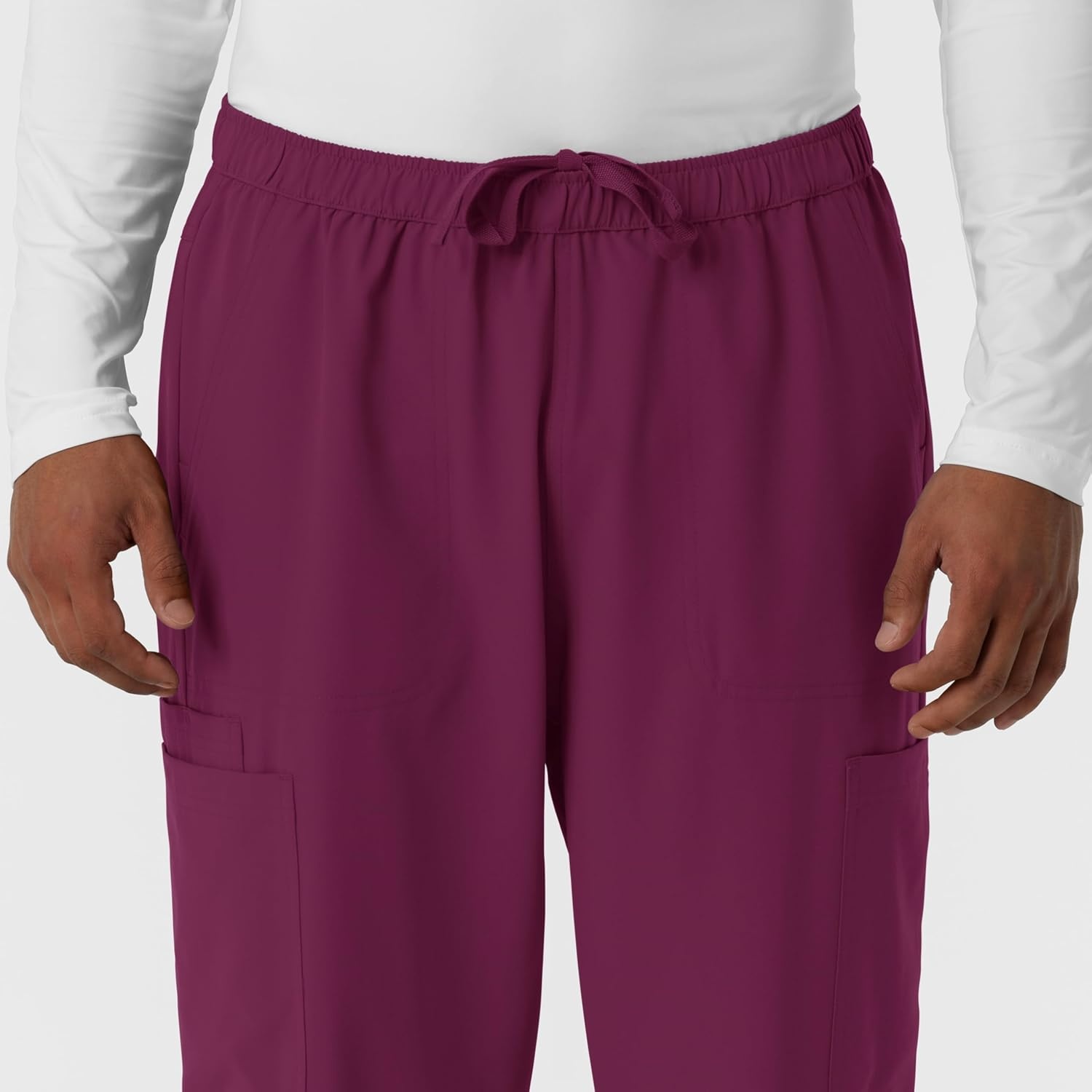 Wink Nurtur Men’s Straight Leg Cargo Scrub Pant(Wine)