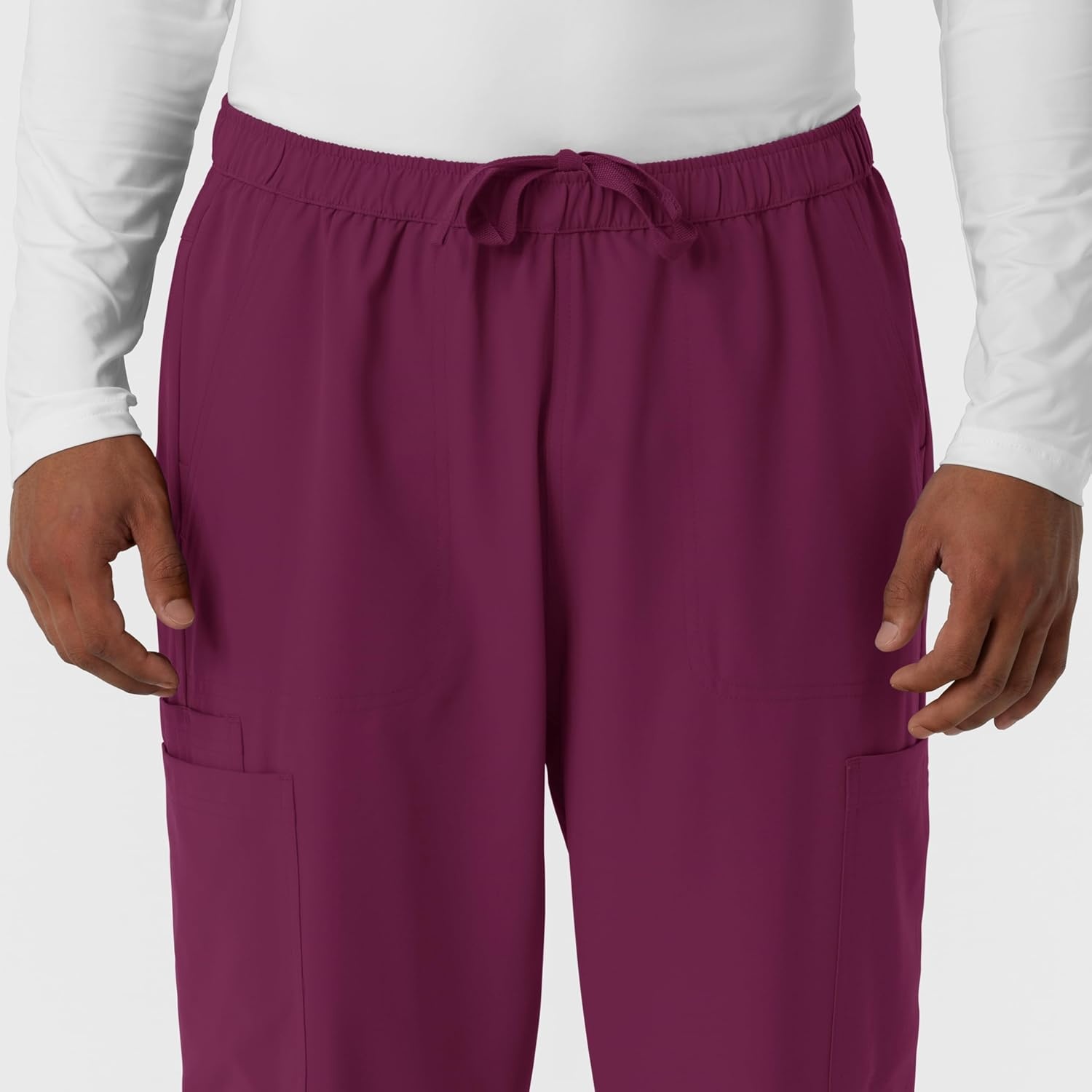 Wink Nurtur Men’s Straight Leg Cargo Scrub Pant(Wine)