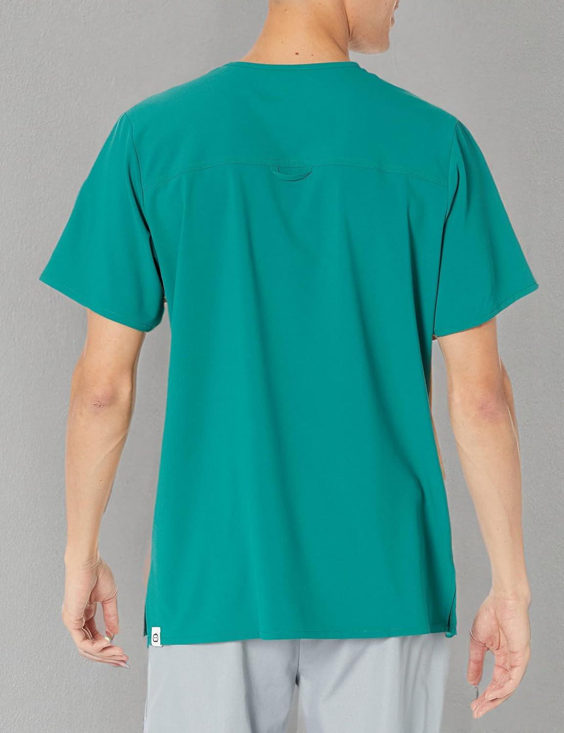 WonderWink Mens Men’s Ez Zip Scrub Top(Hunter)