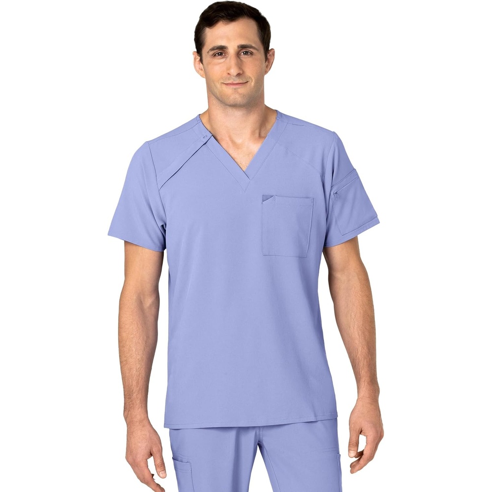 WINK Mens Scrub Top(Ceil Blue)