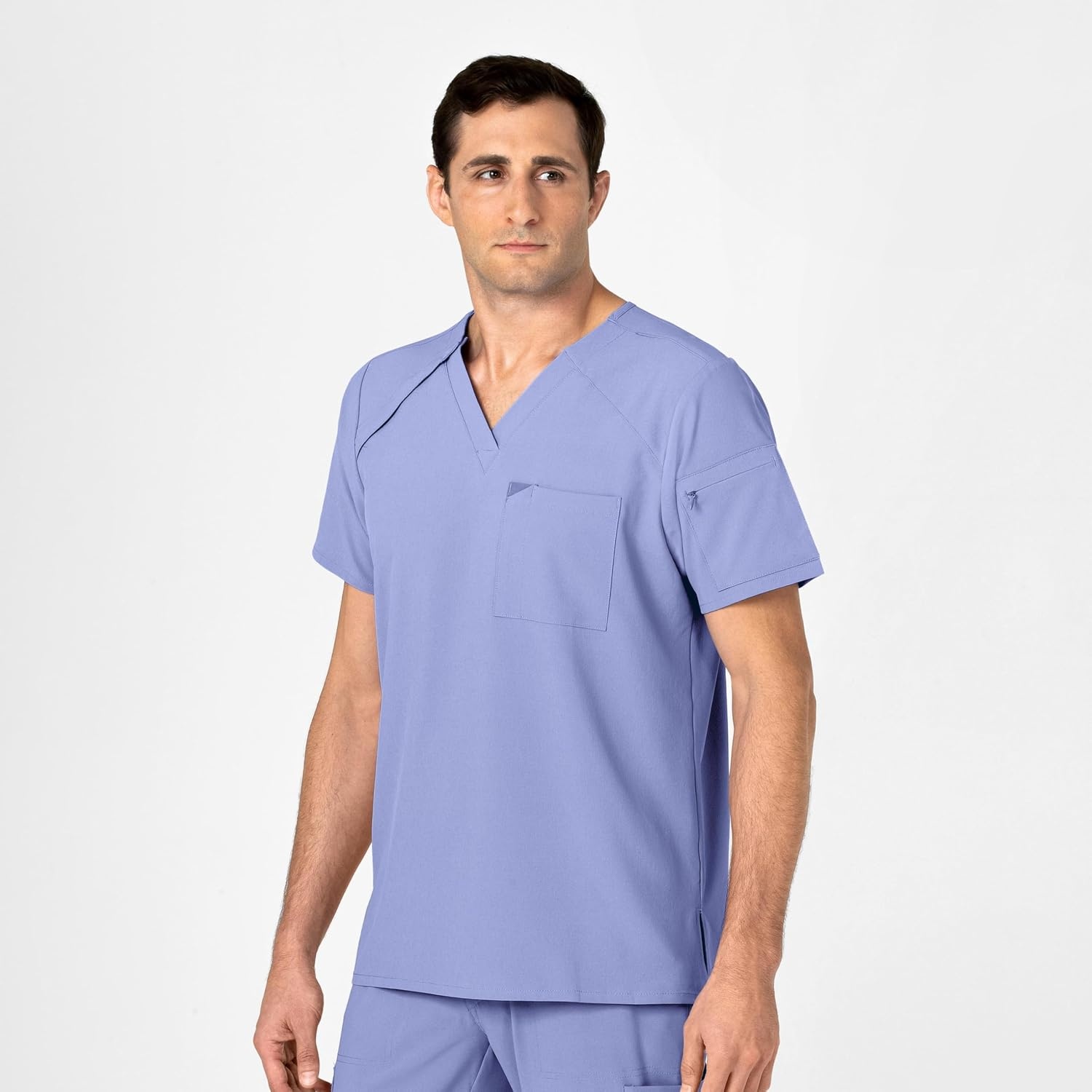 WINK Mens Scrub Top(Ceil Blue)