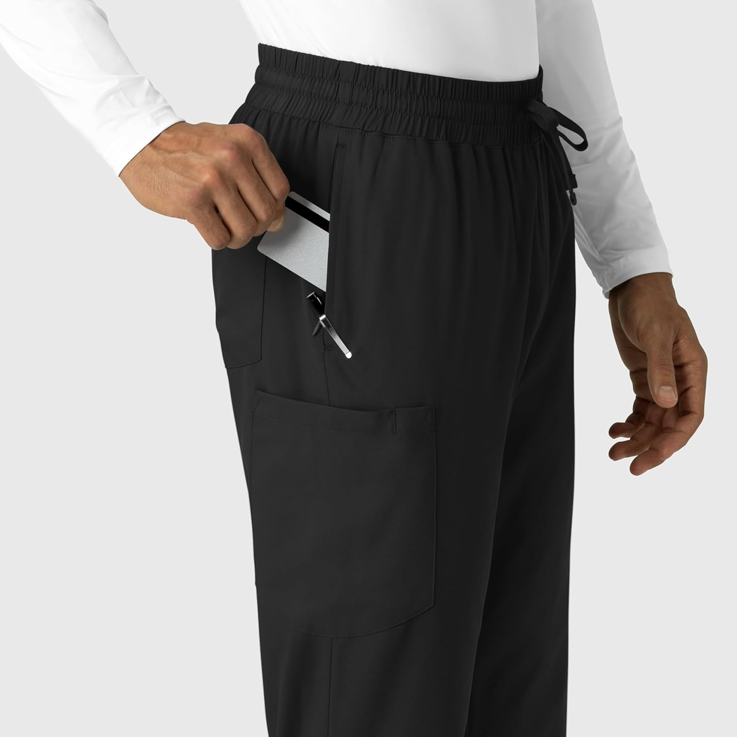 Wink Boundless Men’s Straight Leg Scrub Pant(Black)