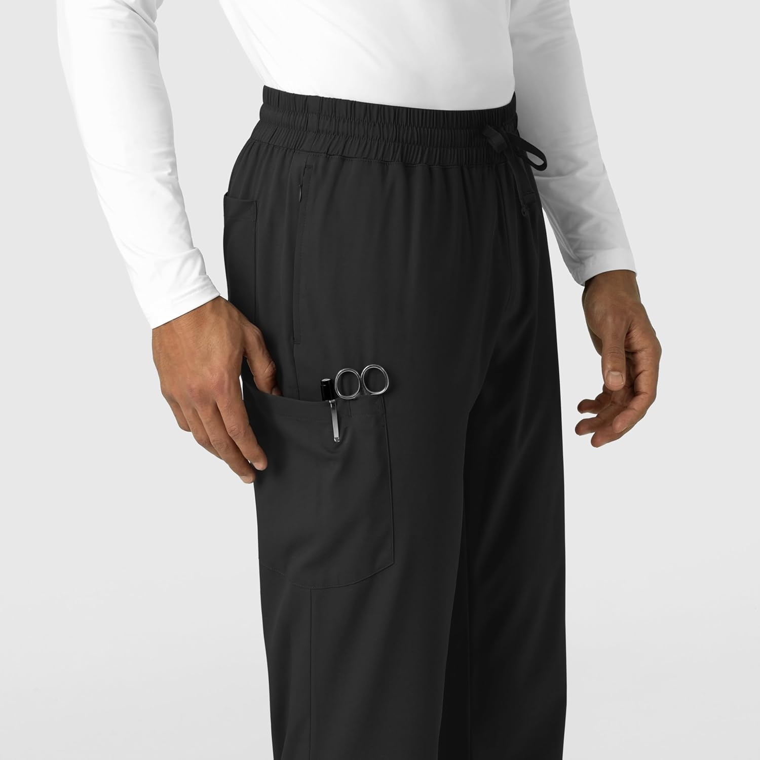 Wink Boundless Men’s Straight Leg Scrub Pant(Black)