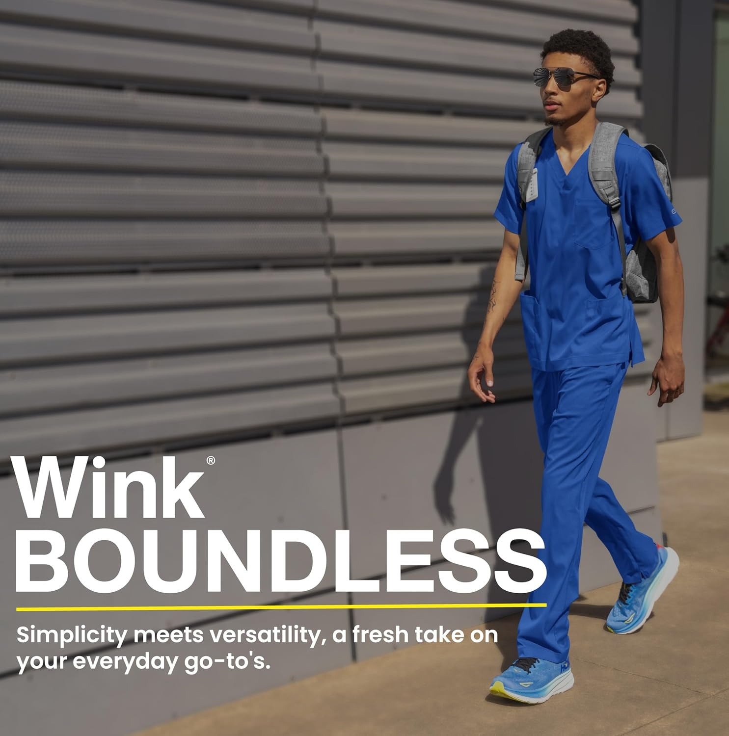Wink Boundless Men’s Straight Leg Scrub Pant(Ceil Blue)