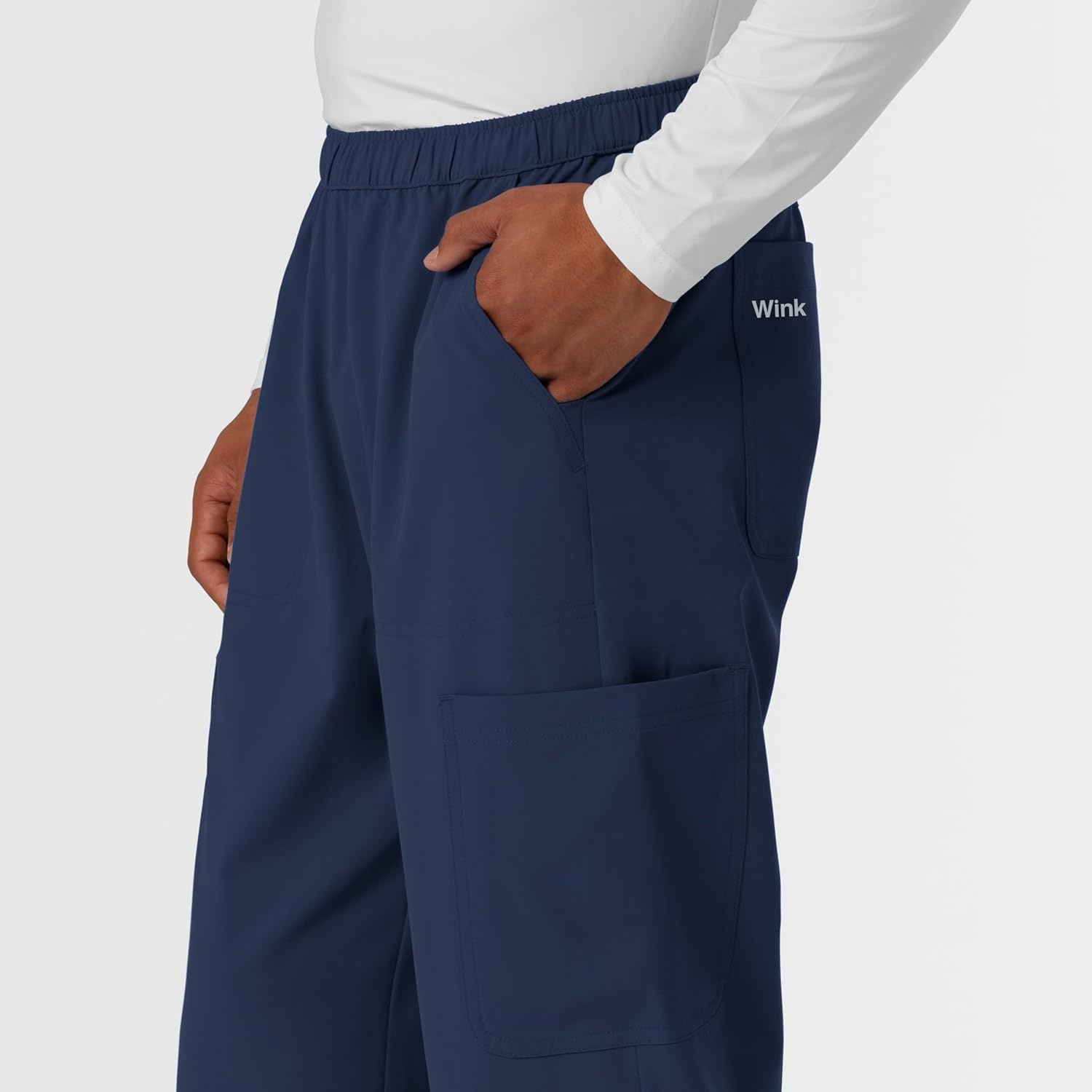 Wink Nurtur Men’s Straight Leg Cargo Scrub Pant(Navy)