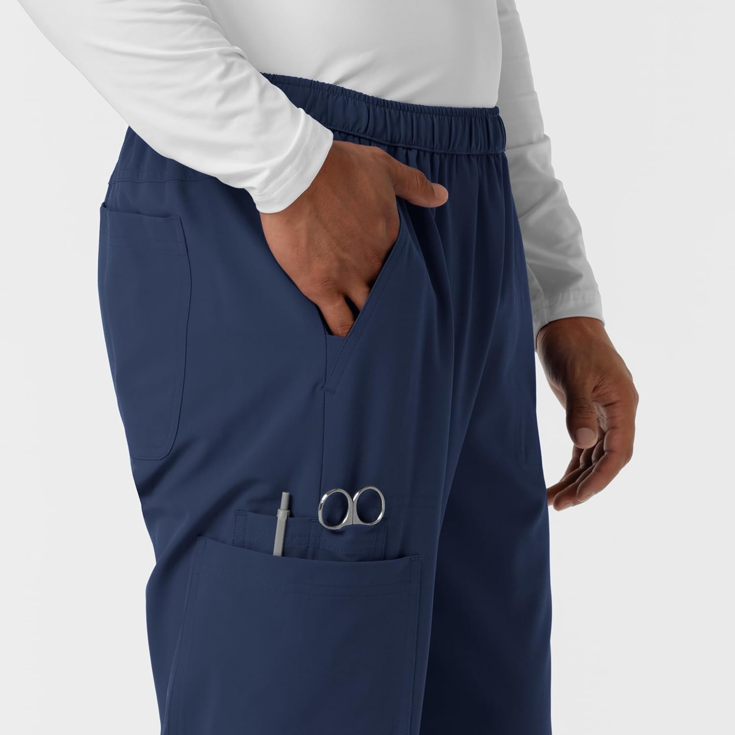 Wink Nurtur Men’s Straight Leg Cargo Scrub Pant(Navy)