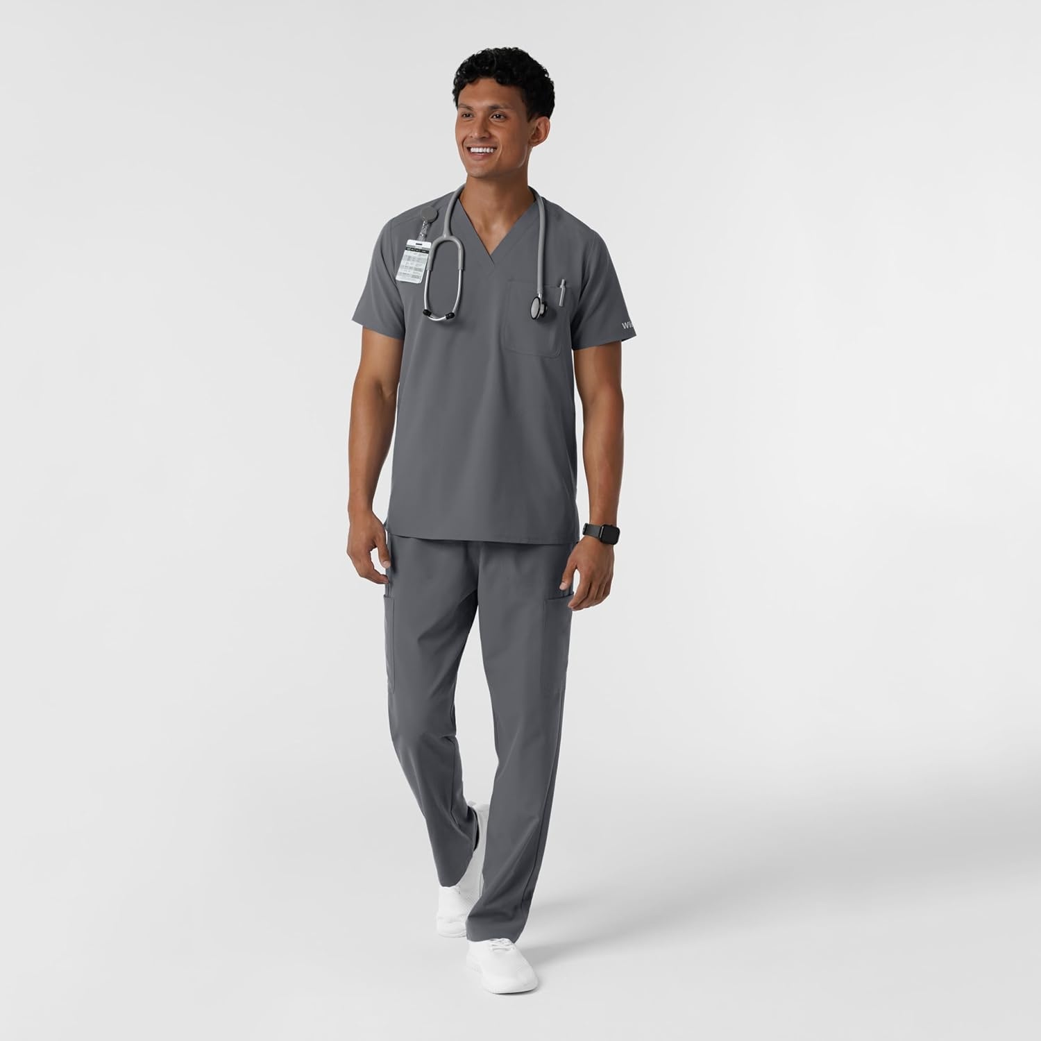 Wink Nurtur Men’s Straight Leg Cargo Scrub Pant(Pewter)