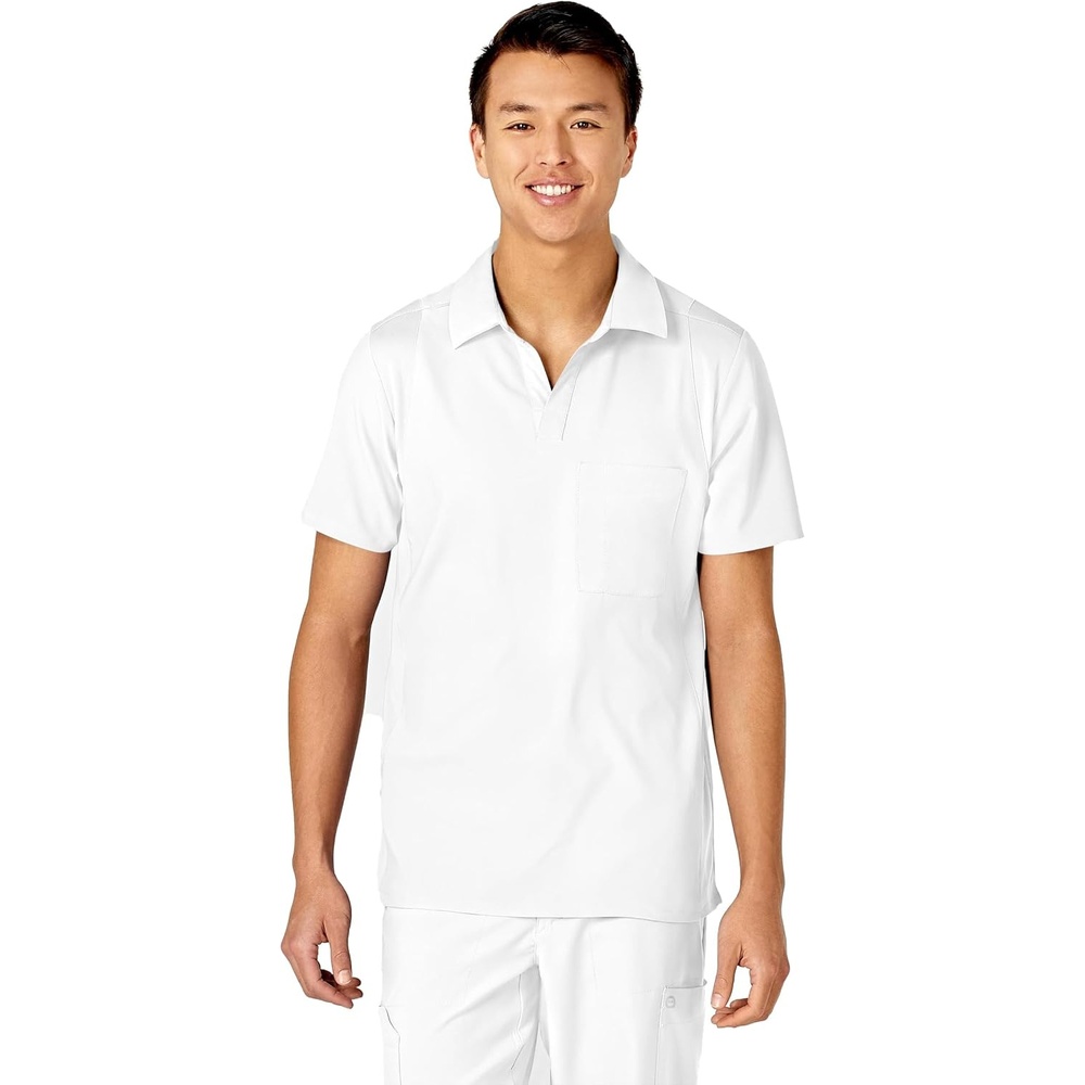 WINK Mens Scrub Top(White)
