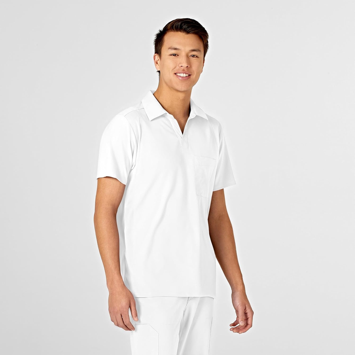 WINK Mens Scrub Top(White)