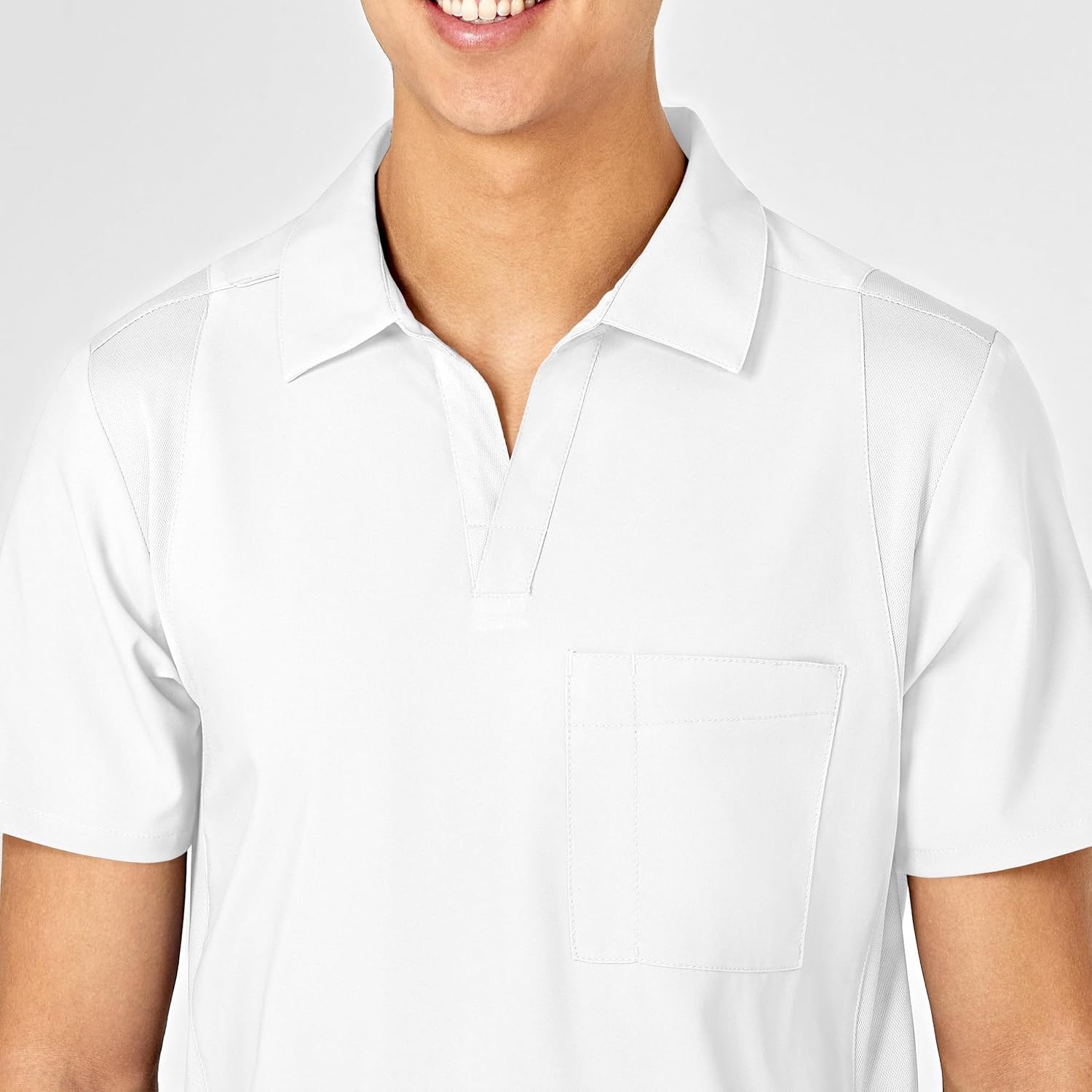 WINK Mens Scrub Top(White)
