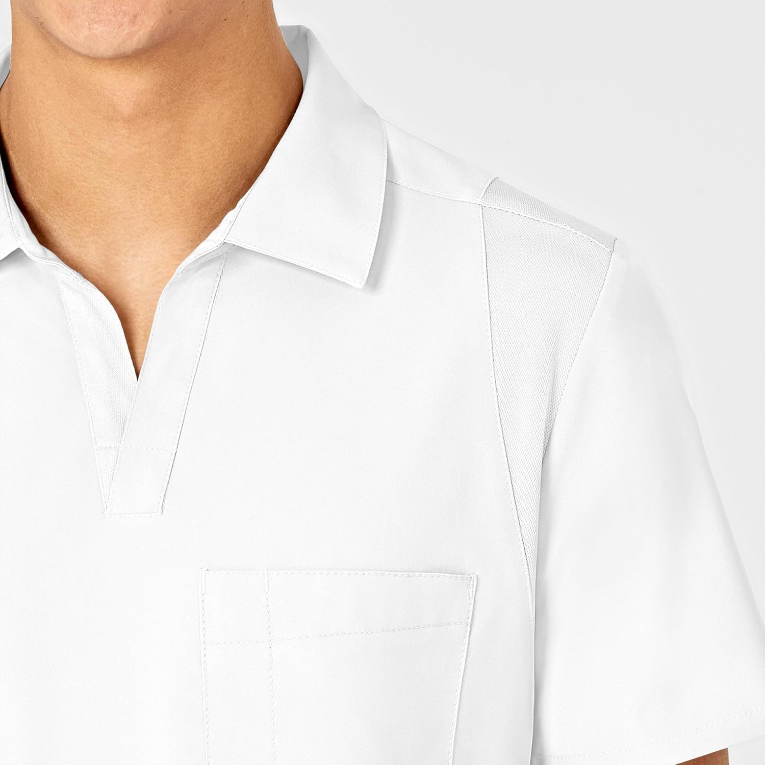 WINK Mens Scrub Top(White)