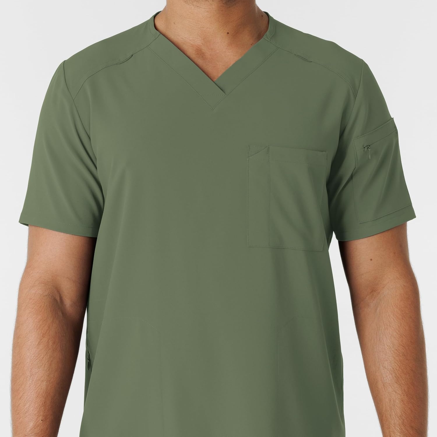 Wink Renew Men’s V-Neck 5 Pocket Scrub Top(Olive)