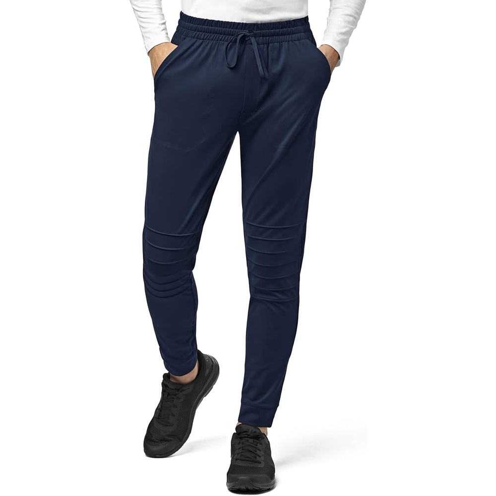 WonderWink Mens Men’s Moto Knit Jogger Pant(Navy)