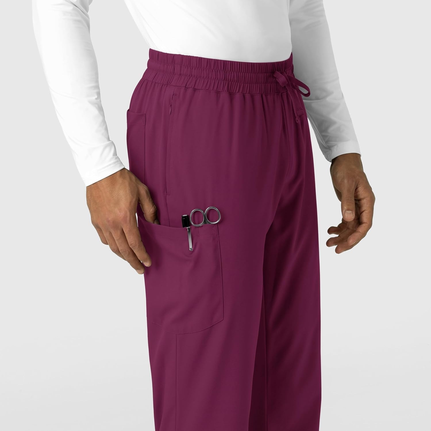Wink Boundless Men’s Straight Leg Scrub Pant(Wine)