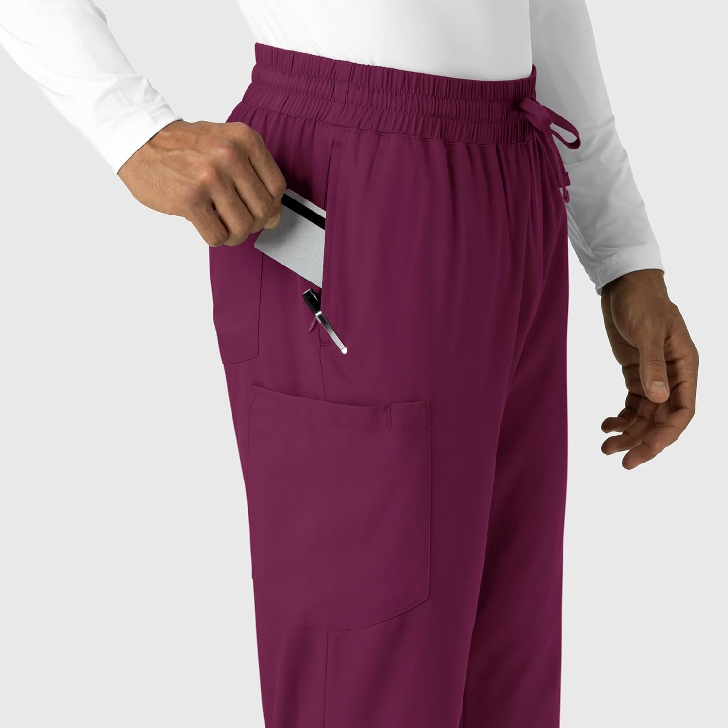 Wink Boundless Men’s Straight Leg Scrub Pant(Wine)