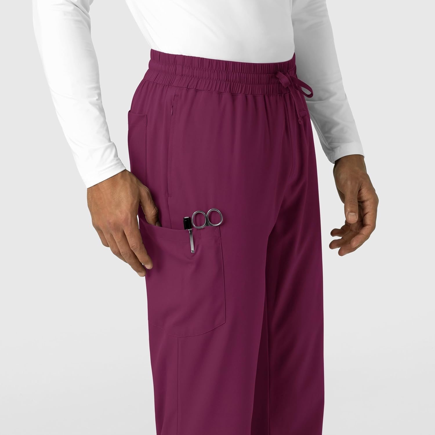 Wink Boundless Men’s Straight Leg Scrub Pant(Wine)
