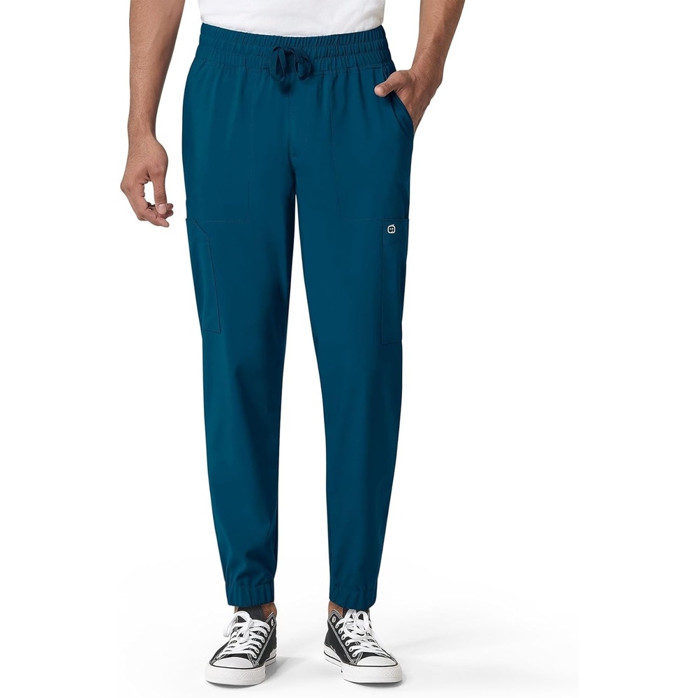 Wink Men’s Men’s Cargo Jogger Scrub Pant(Caribbean Blue)