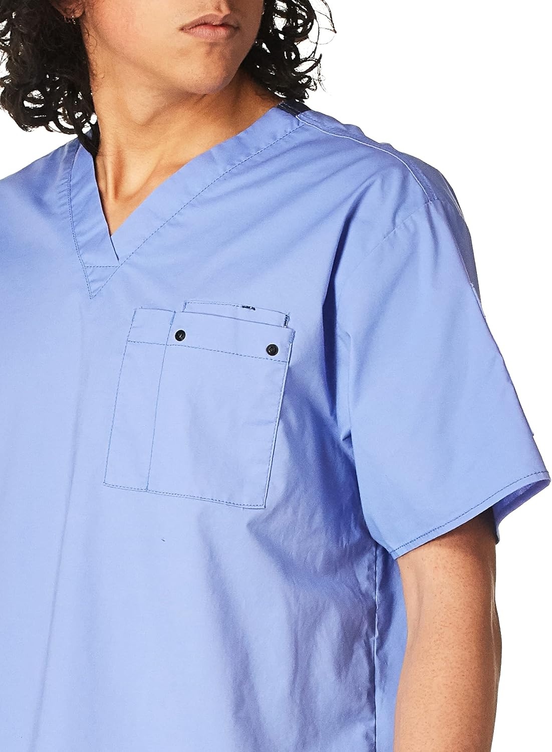 WonderWink Men’s Wonderflex Honor Scrub Top(Ceil Blue)