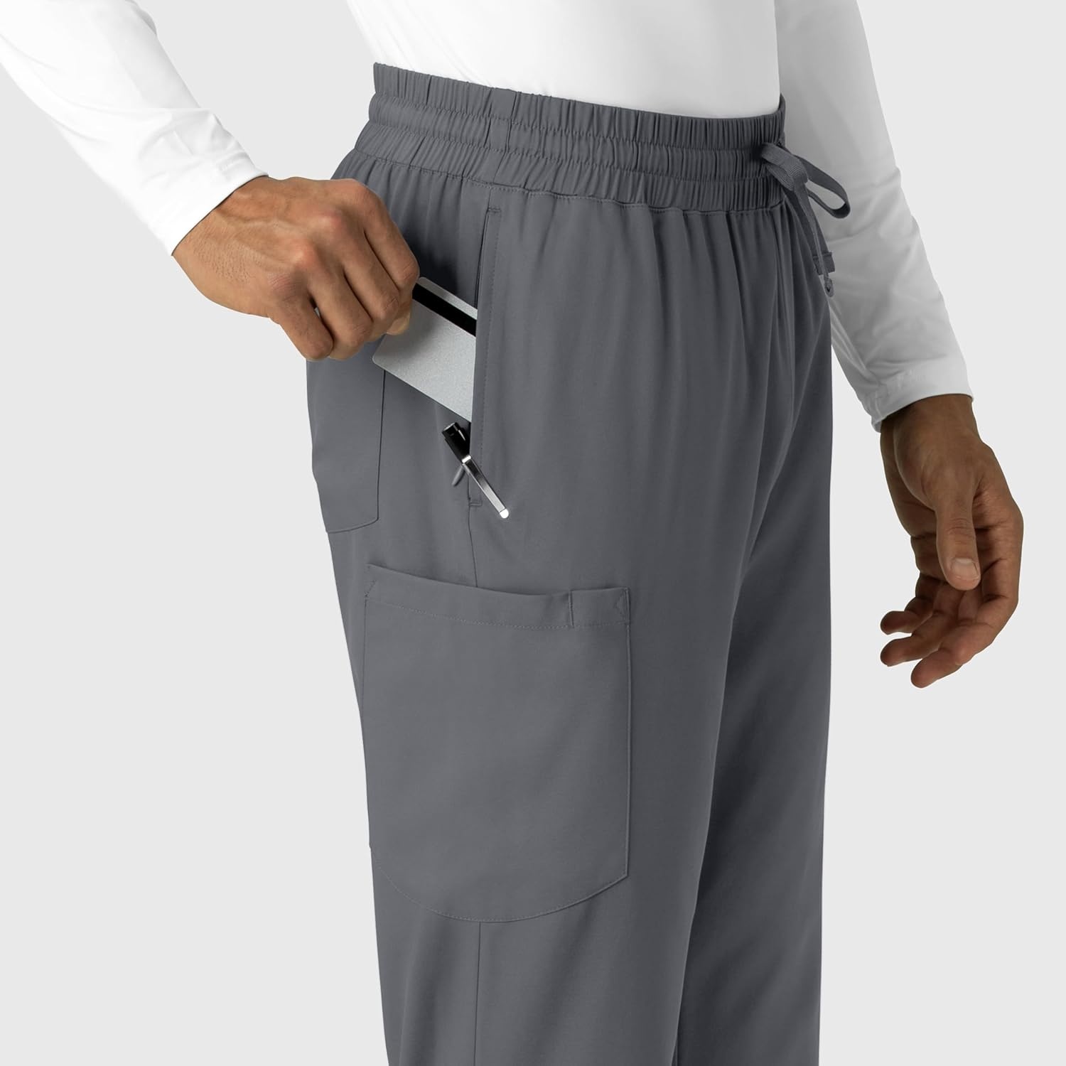 Wink Boundless Men’s Straight Leg Scrub Pant(Pewter)