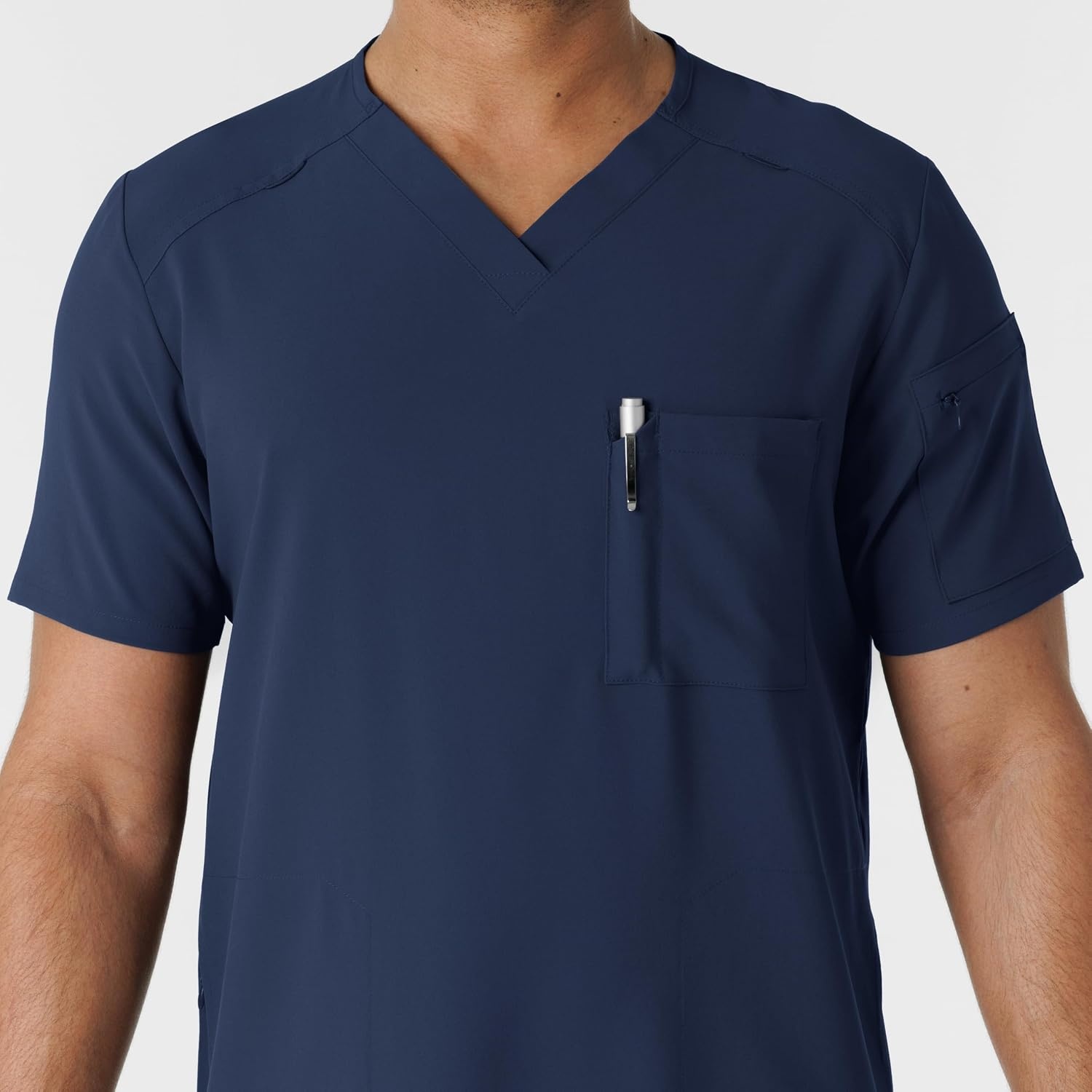 Wink Renew Men’s V-Neck 5 Pocket Scrub Top(Navy)