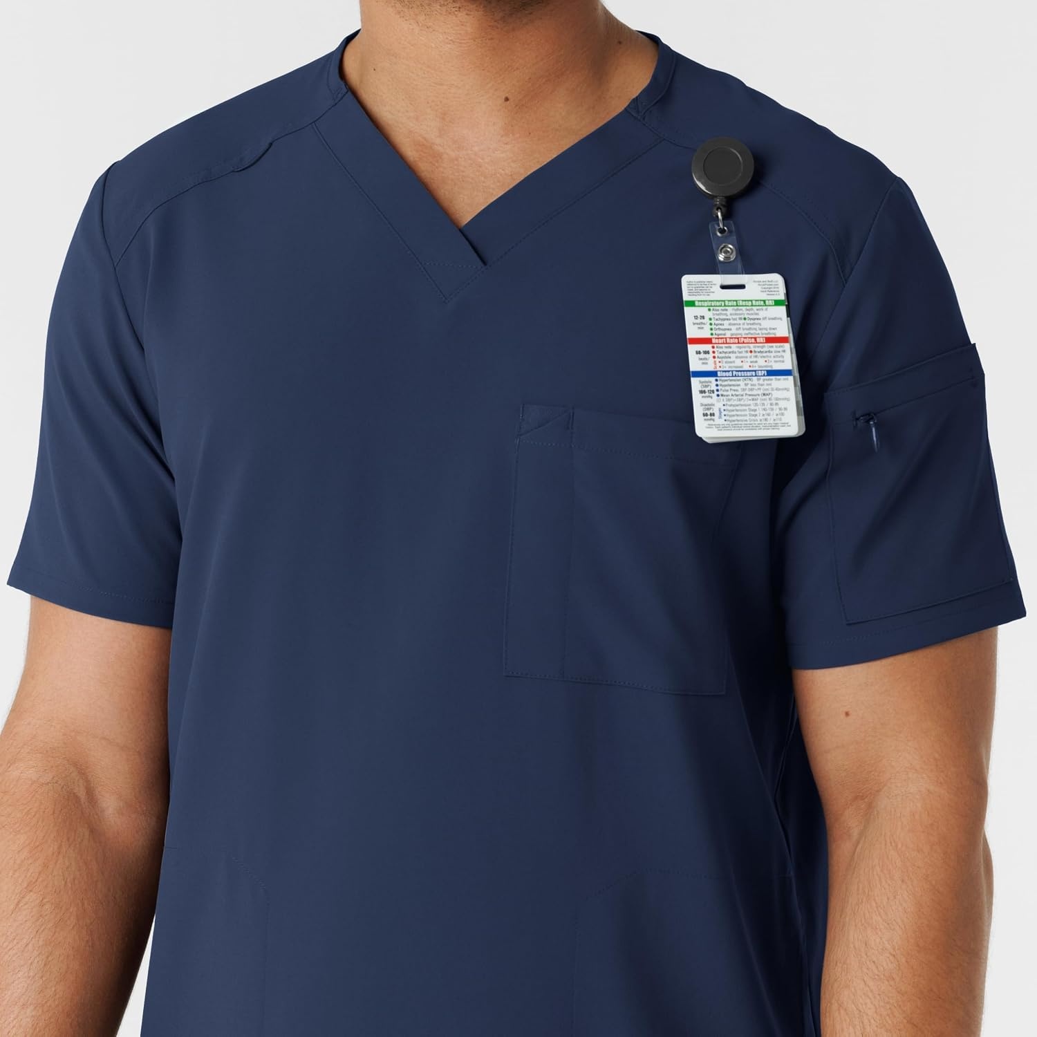 Wink Renew Men’s V-Neck 5 Pocket Scrub Top(Navy)