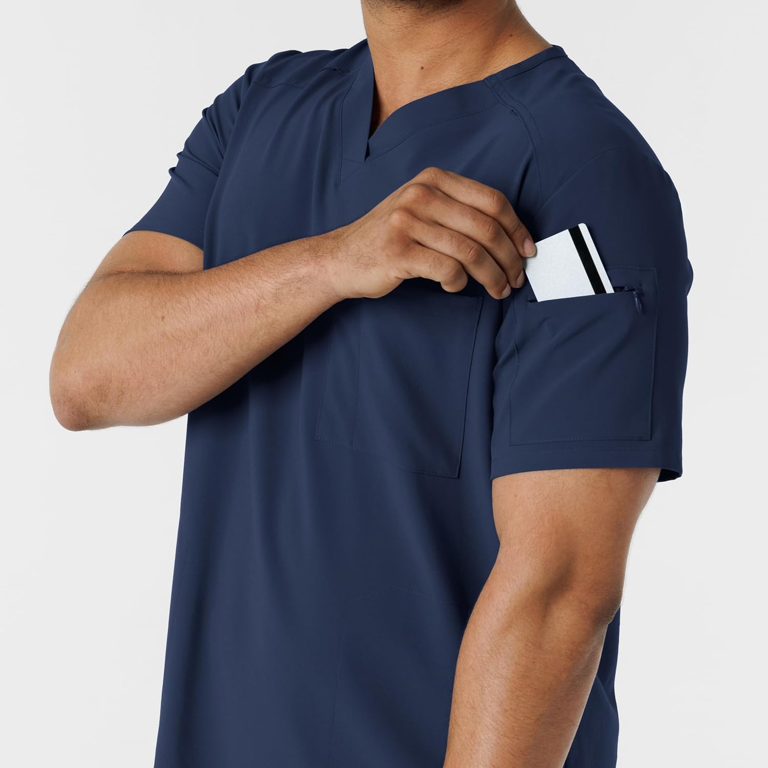 Wink Renew Men’s V-Neck 5 Pocket Scrub Top(Navy)