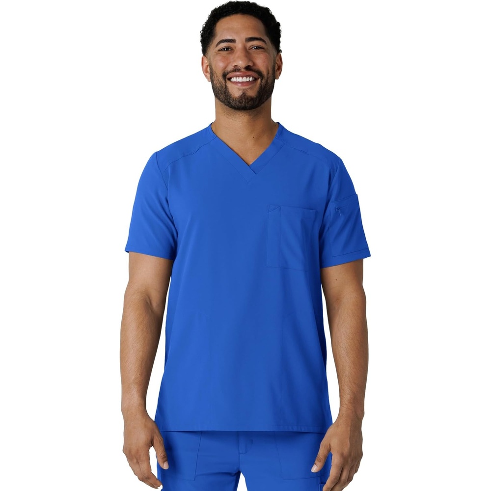 Wink Renew Men’s V-Neck 5 Pocket Scrub Top(Royal)