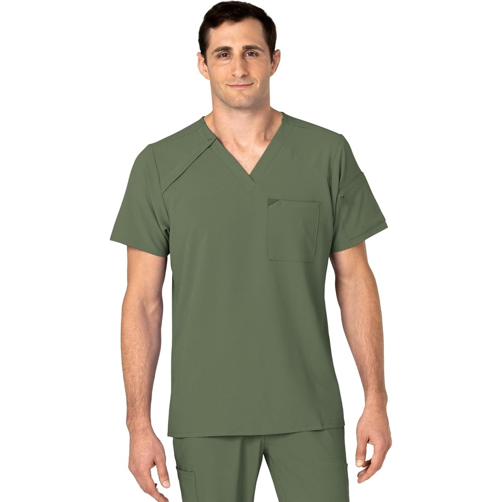 WINK Mens Scrub Top(Olive)