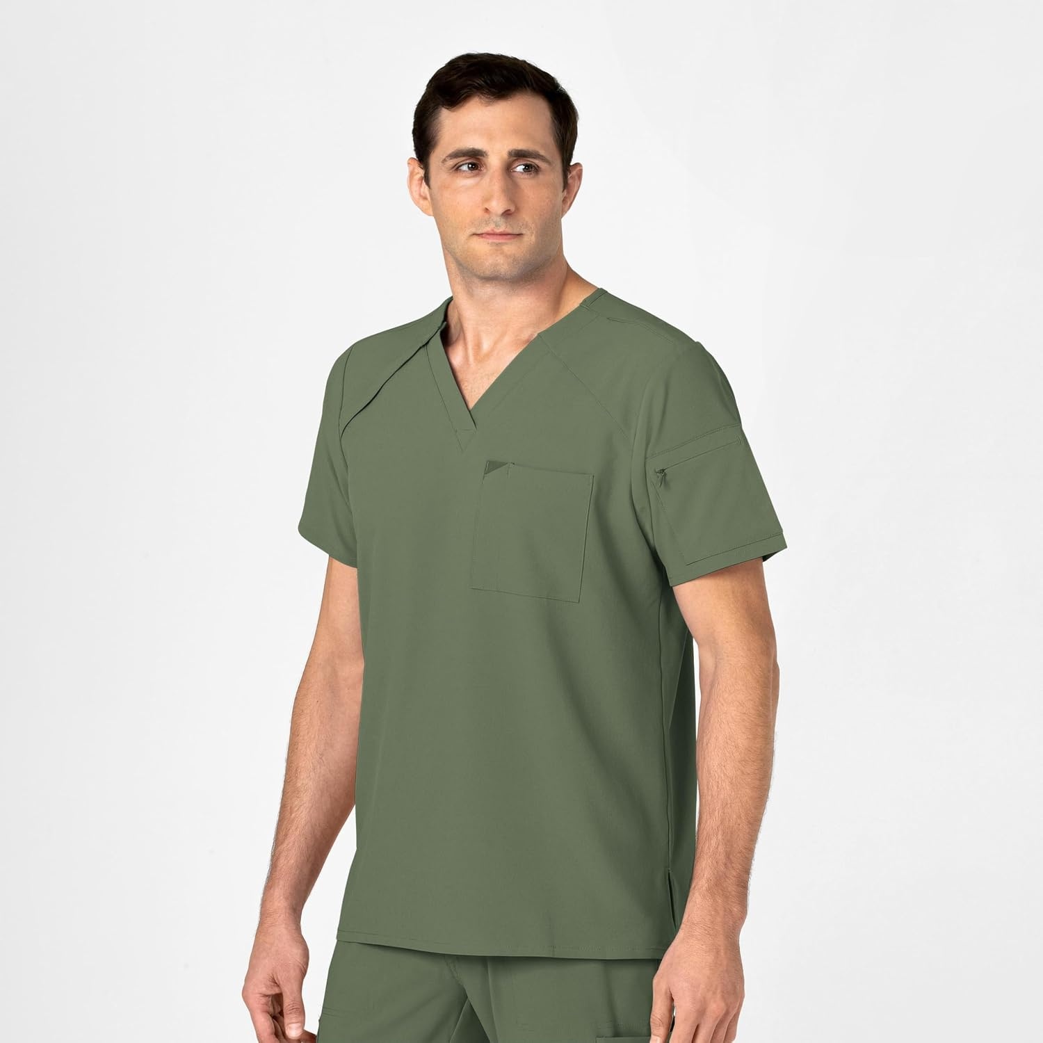 WINK Mens Scrub Top(Olive)