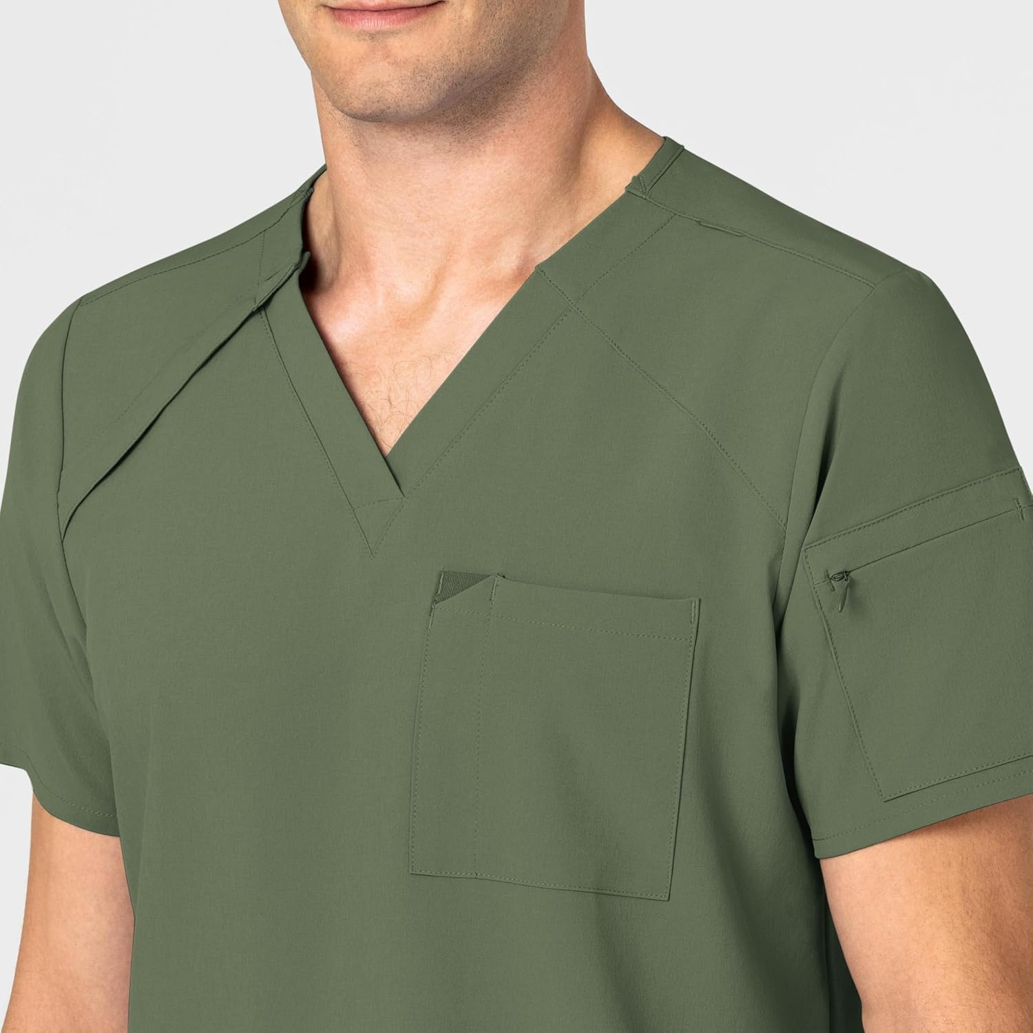 WINK Mens Scrub Top(Olive)