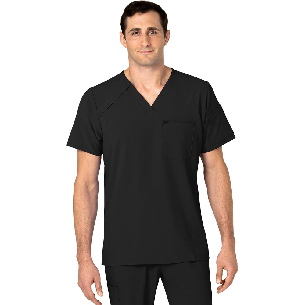 WINK Mens Scrub Top(Black)
