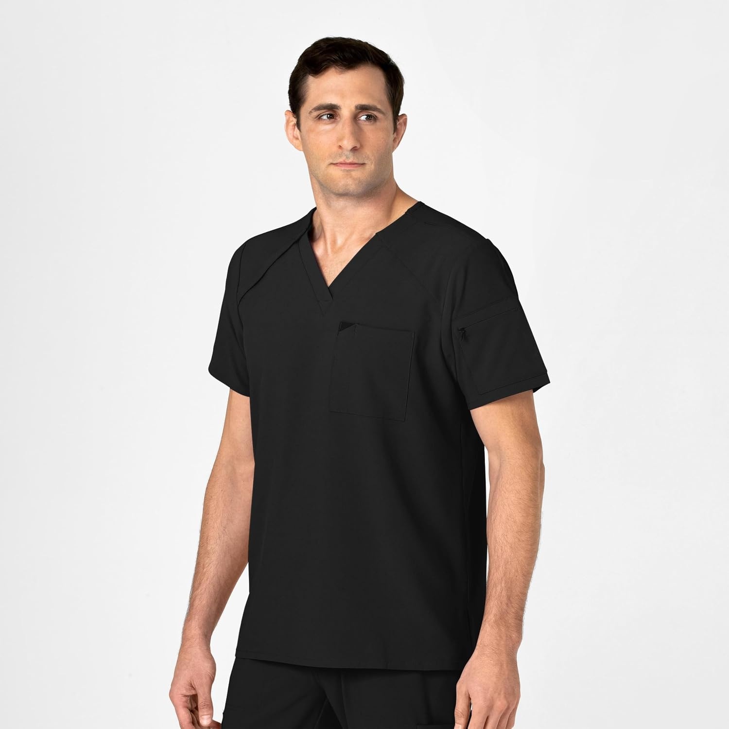 WINK Mens Scrub Top(Black)