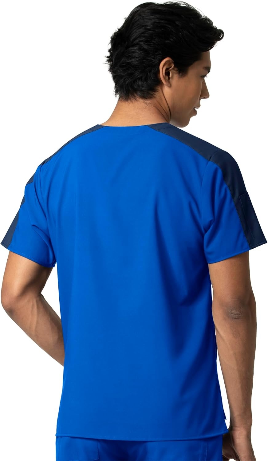 Wink Men’s Men’s Colorblock Scrub Top(Royal)