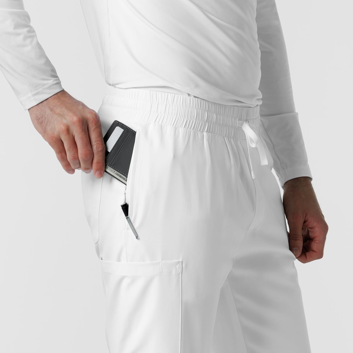 Wink Boundless Men’s Straight Leg Scrub Pant(White)