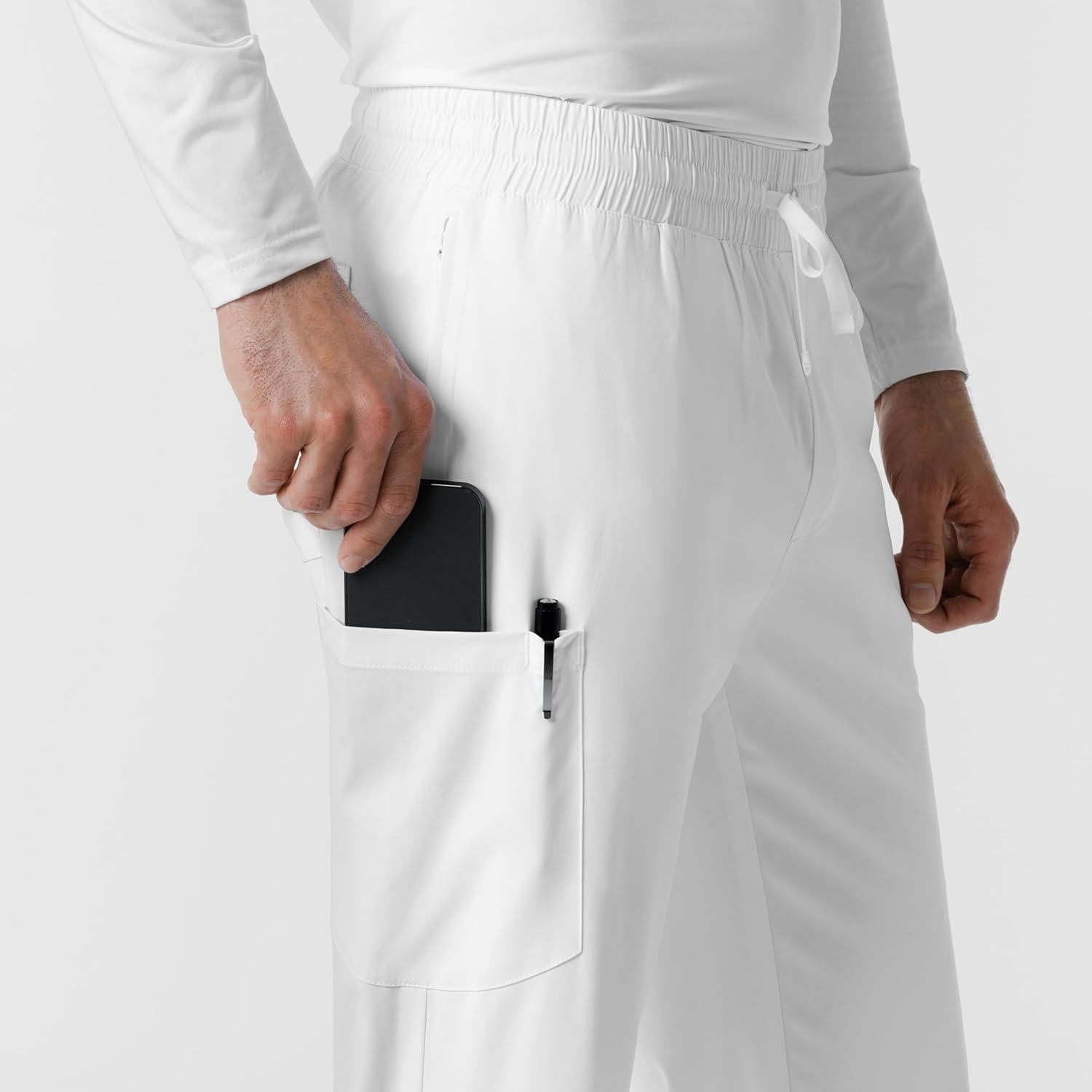 Wink Boundless Men’s Straight Leg Scrub Pant(White)