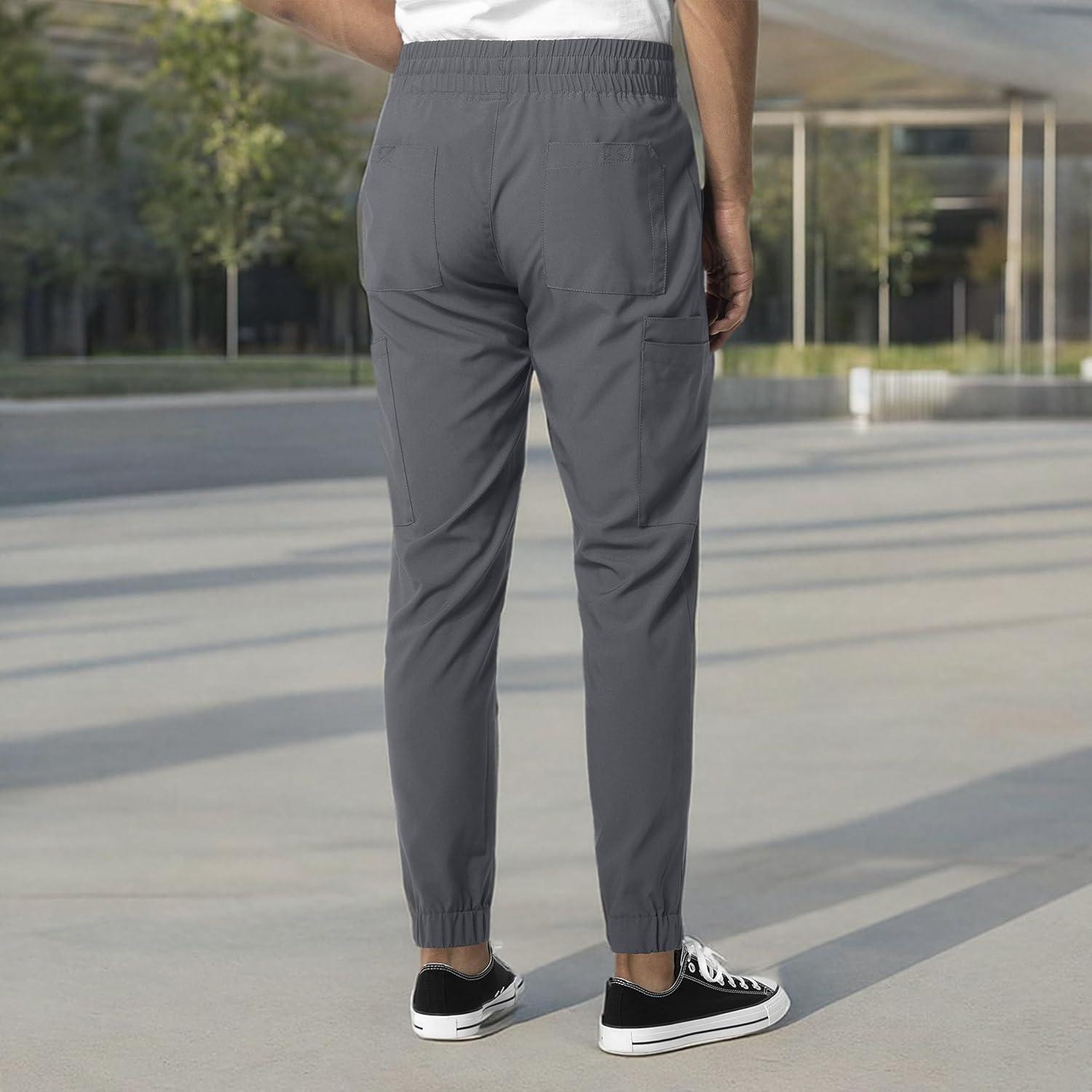 WonderWink Mens Cargo Jogger Pant(Pewter)
